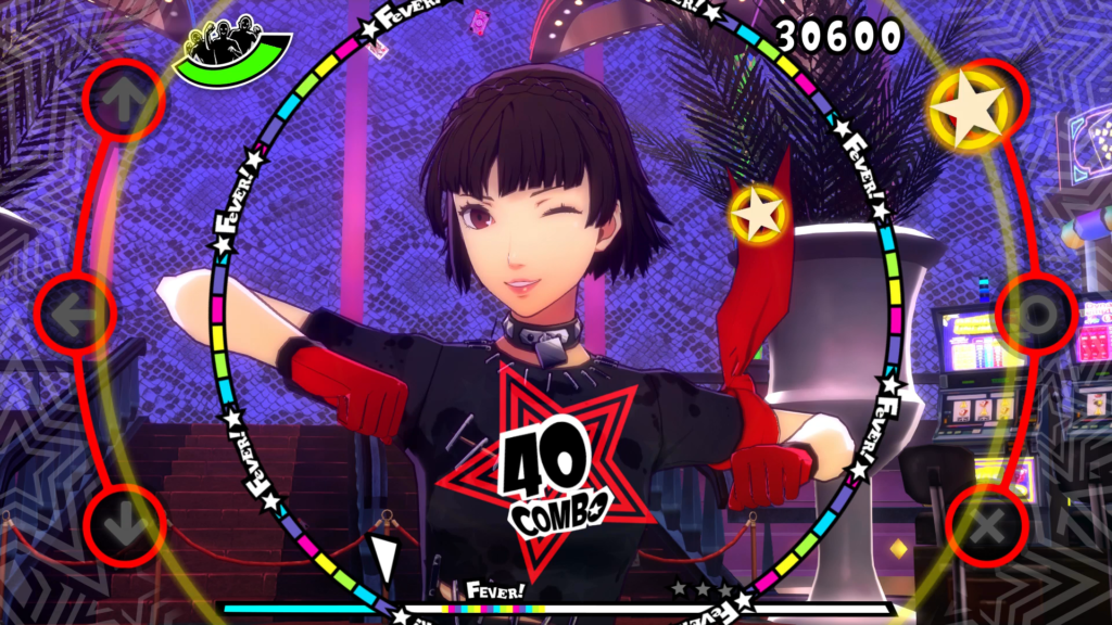 A screenshot of Makoto Niijima in the PlayStation 4 version of Persona 5: Dancing in Starlight