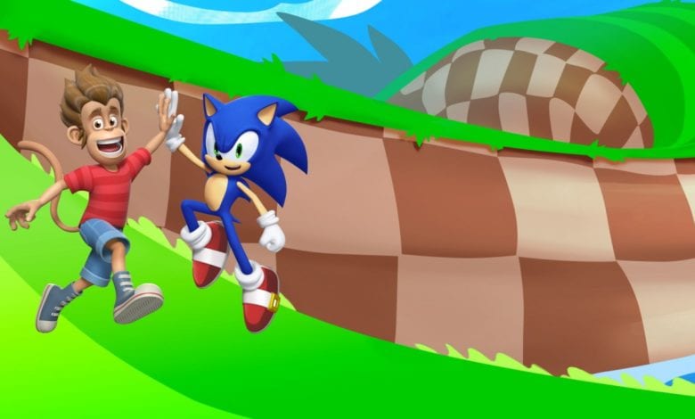 Sonic Dash and Danimals characters