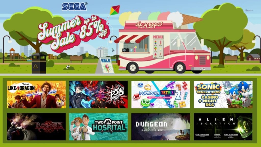 SEGA Steam summer sale front page
