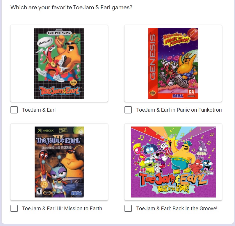 ToeJam & Earl Survey example