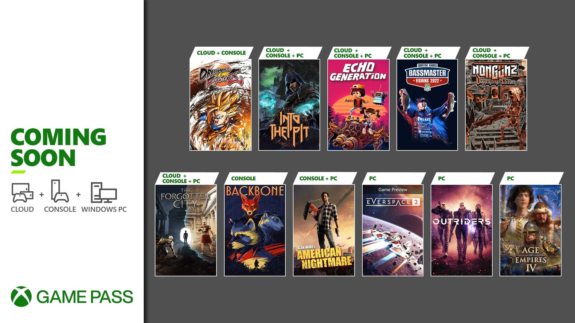 Xbox Game Pass October