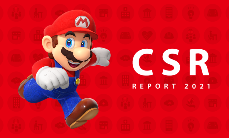 Nintendo policies "Corporate Social Responsibility" Mario logo