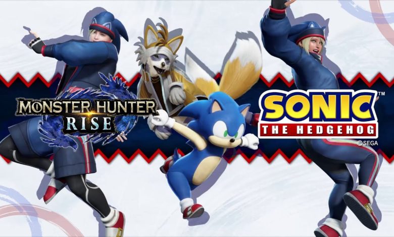 Sonic and Monster Hunter Rise