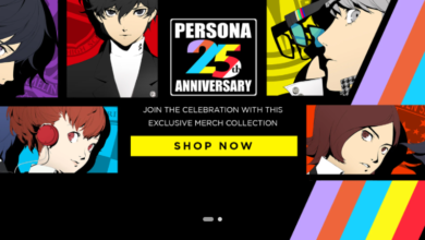 Persona 25 sale banner on the Shop Atlus store.