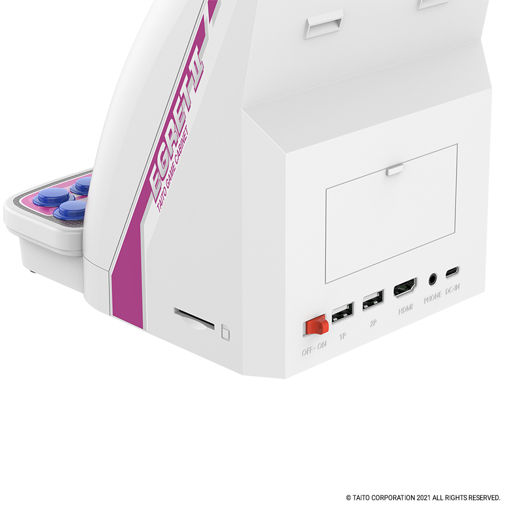 Back view of the mini console