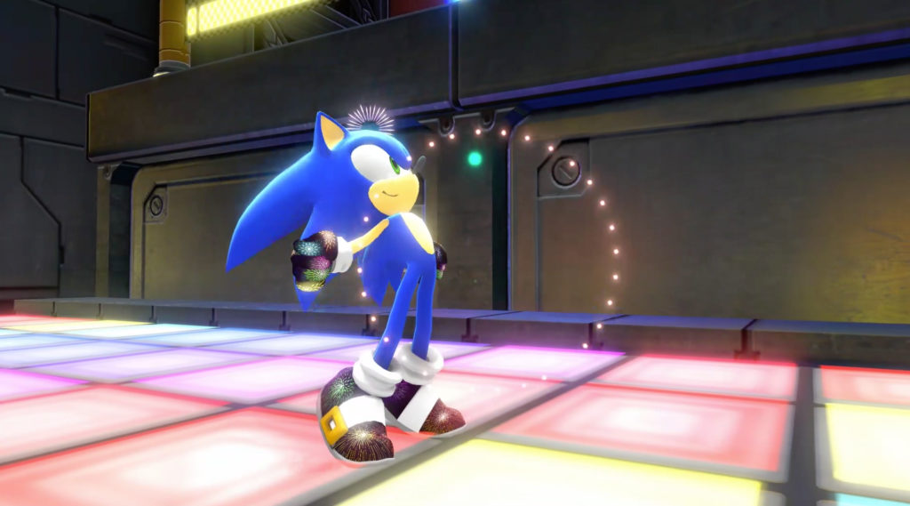 Sonic wearing burst shoes in Sonic Colors: Ultimate