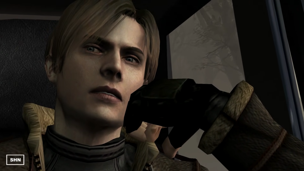 Leon Kennedy arriving during the daytime in a car