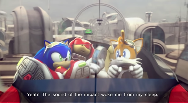 Still from a Sonic Zero Gravity cutscene.