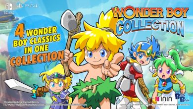 Wonder Boy characters next to logo