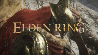 Malenia from the best selling game Elden Ring under the logo