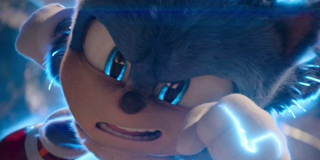 Sonic movie sequel trailer header.