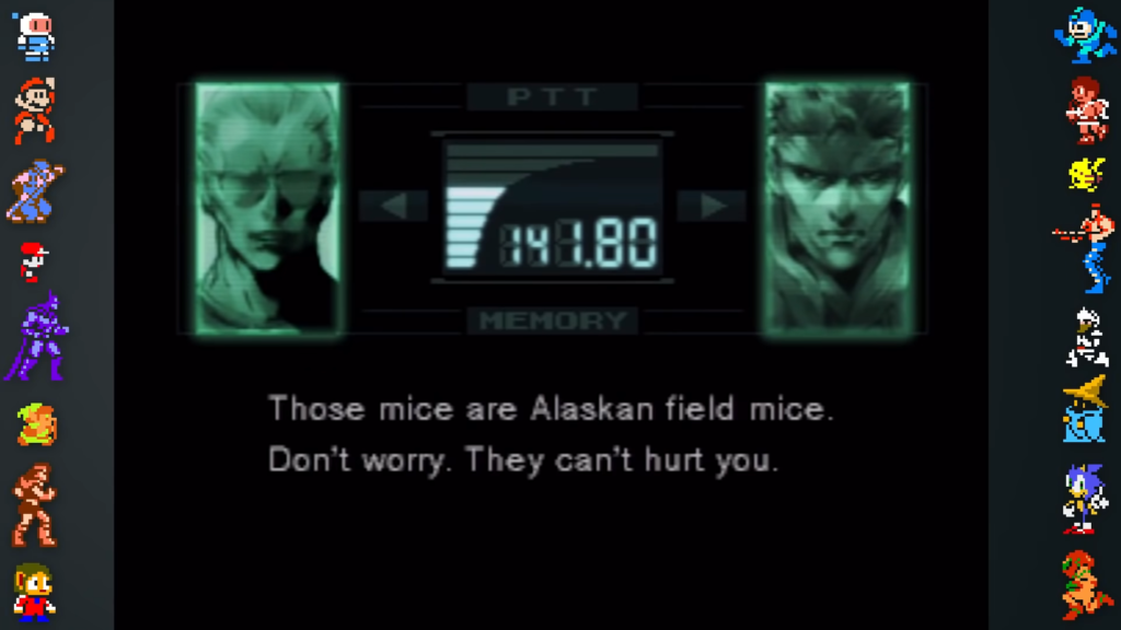 Snake and Otacon discussing the rats