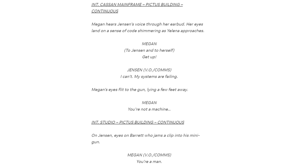 Deus Ex Movie Script