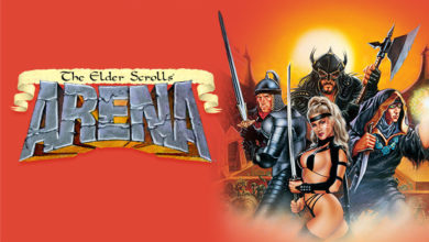 Elder Scrolls Arena game logo and banner