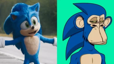 An example of what a Sonic NFT would look like in SEGA SuperGame project