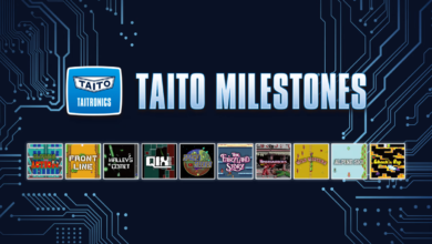 Taito Milestones logo and games underneath
