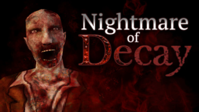 Nightmare of Decay logo and zombie
