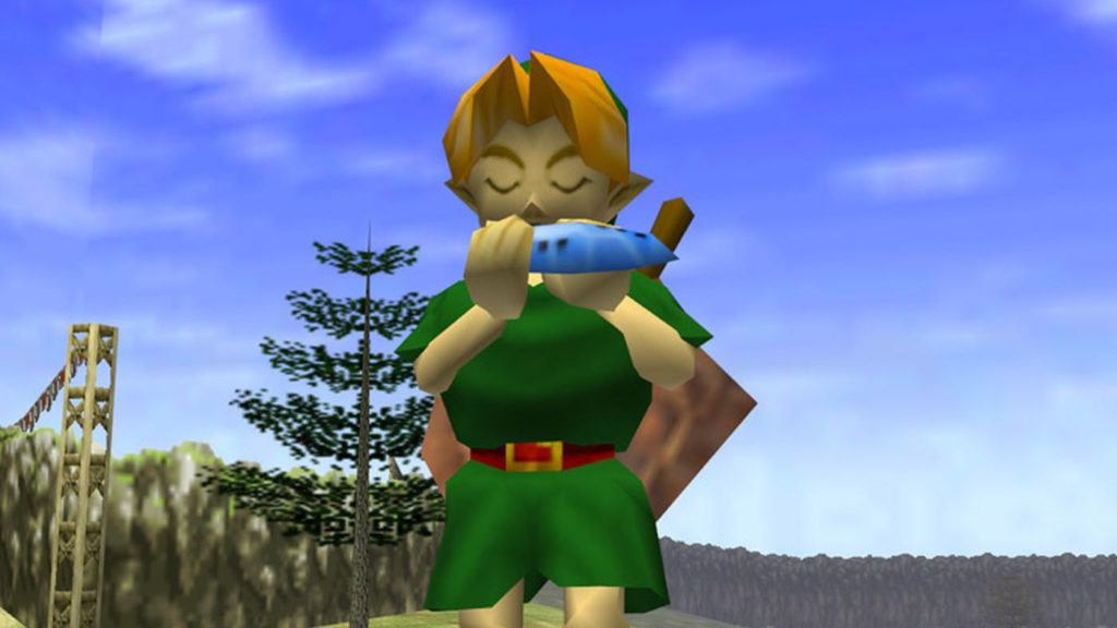 Link playing the Ocarina of Time
