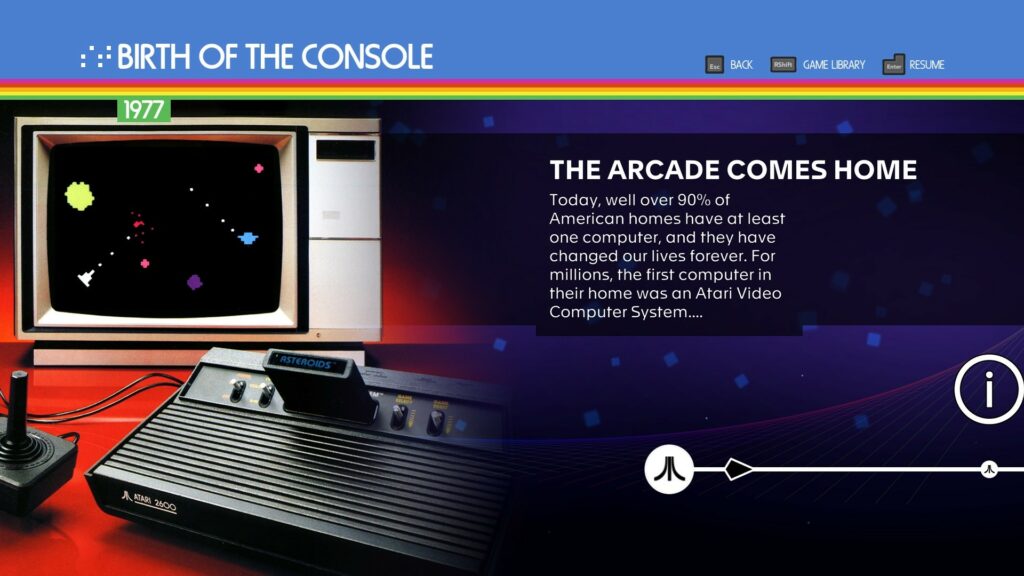 Atari 50 History Screenshot