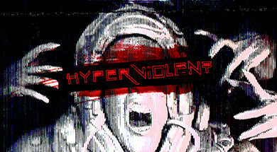 HYPERVIOLENT game logo with screaming person behind text