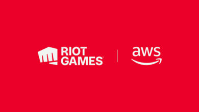 Riot Games AWS logos side by side