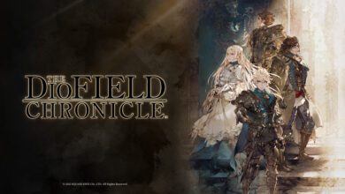 The DioField Chronicle logo and characters