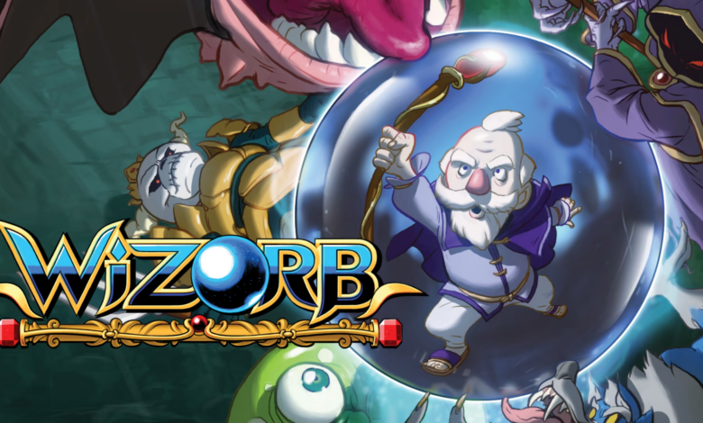 Wizorb logo featuring Cyrus casting his magical arts
